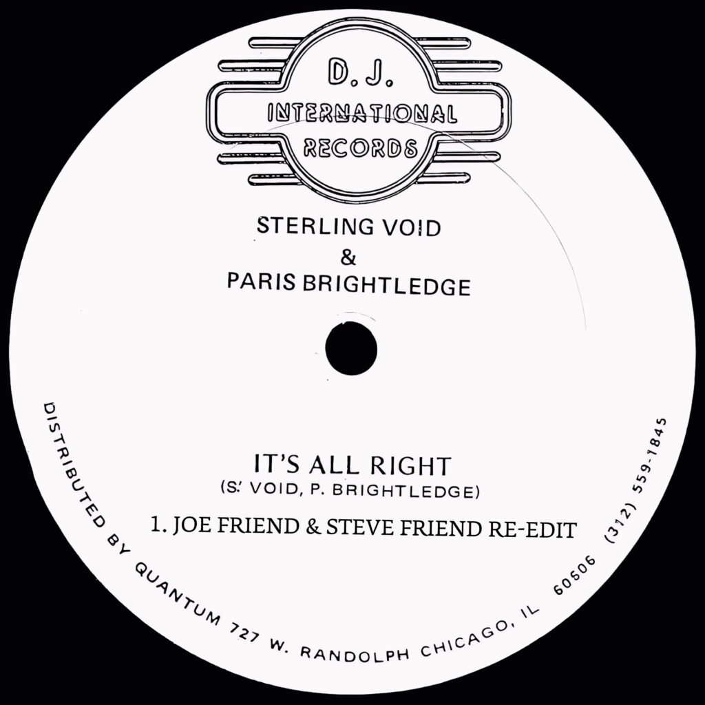 sterling void its all right re-edit album cover artwork